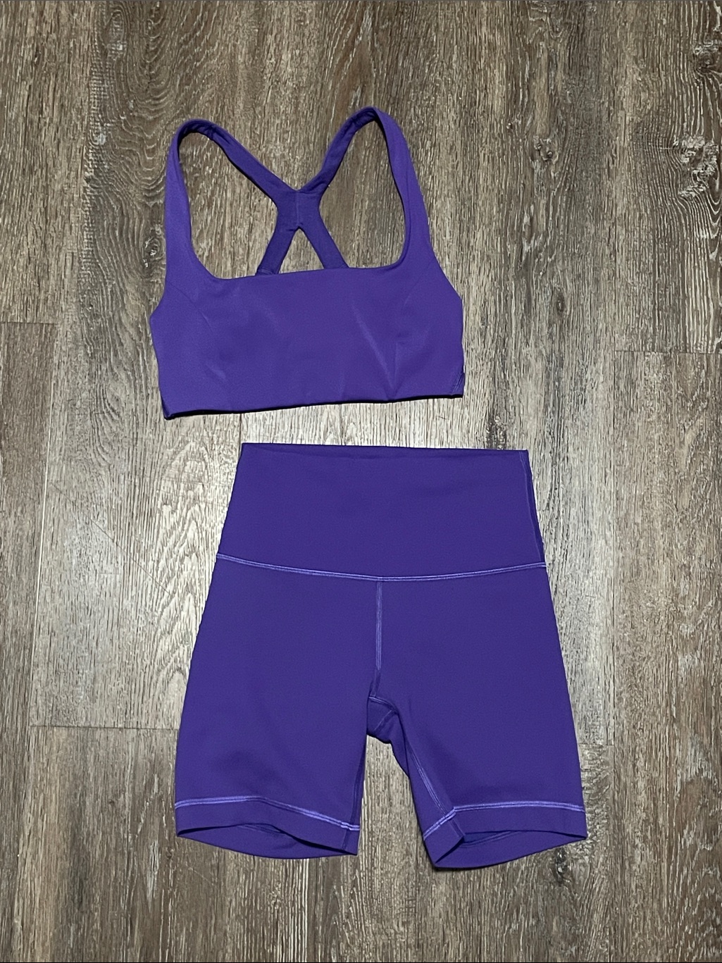 Like New Lululemon Matching Petrol Purple Wunder Train Set. Size 4